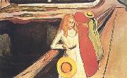 Edvard Munch Girl on a Bridge oil painting reproduction